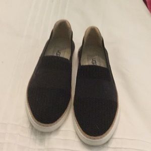 Black UGG slip-ons